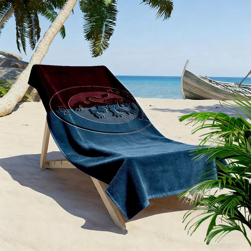Aston Villa F.C Print Beach Towel, Large Soft Quick Dry Towel for Beach Camping Swimming