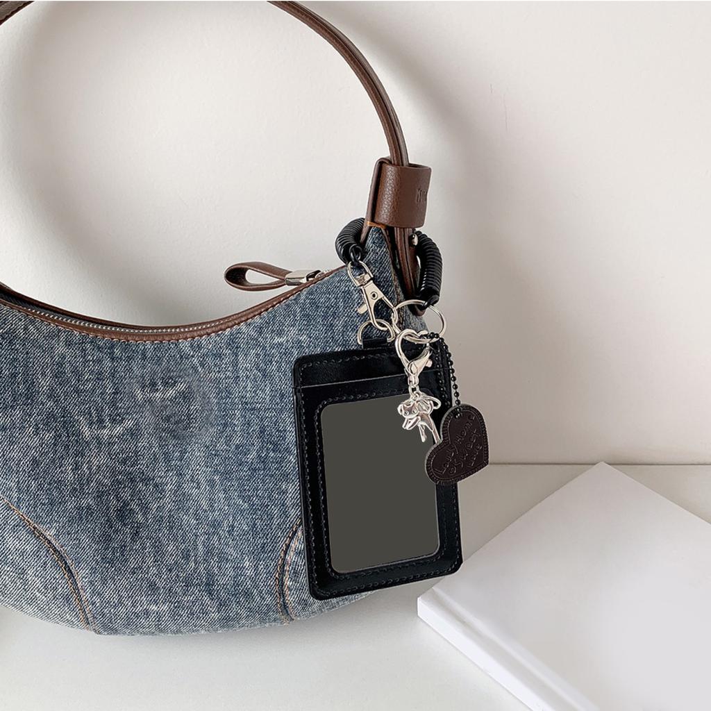 Черный кожаный трехдюймовый держатель для карт Студенческий держатель для визиток для фанатов Звездный держатель для карт для путешествий для девушек