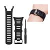 Rubber Wristwatch Strap Watchband for Suunto Ambit1 2 3 Watch (Black   Silver)
