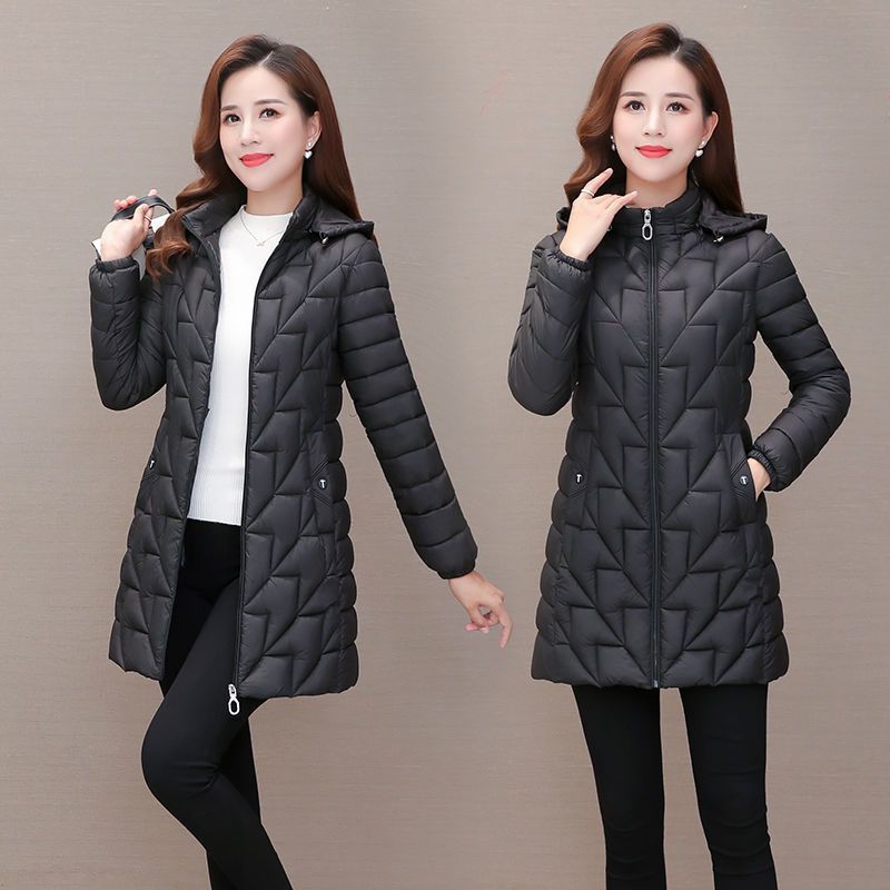 Парка средней длины, легкая куртка, осеннее пуховое хлопковое пальто для мам, женское стеганое пальто, стеганое пальто, зимние парки, куртка 6XL