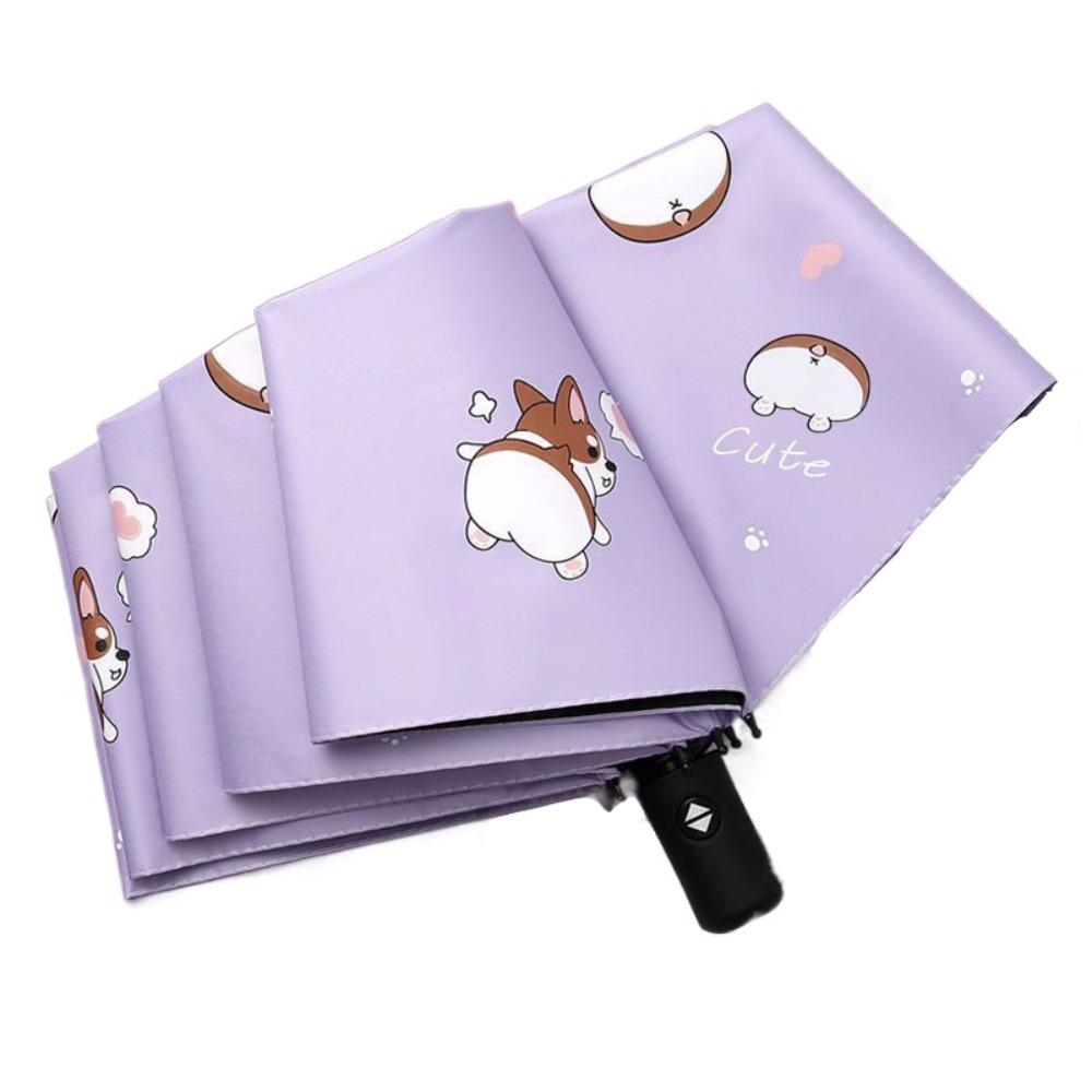 8 Fold Automatic Umbrella Thickened UV Protection Sun Umbrella Dual Use Protection Rain Proof Pocket Parasol Outdoor Use