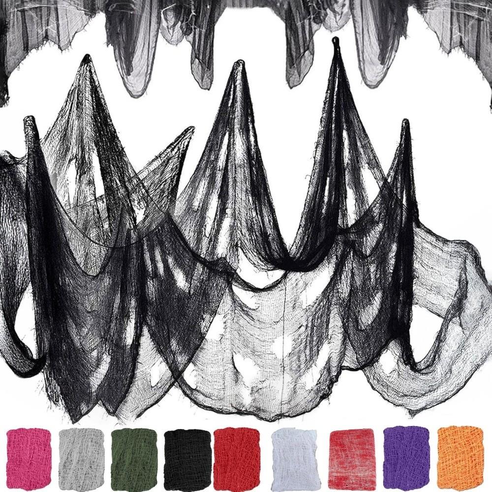 Scary Halloween Gauze Reusable Creepy Gauze Cloth Spooky Mesh Gauze Halloween Party Decorations