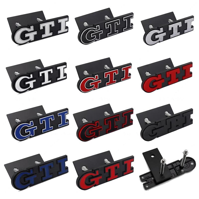 AABIK1 Metal Car Front Grille Emblem Badge for Volkswagen GTI Logo Polo Caddy Golf 4 5 6 8 Jetta Tiguan Touran Passat T-Roc MK3 MK4 MK5