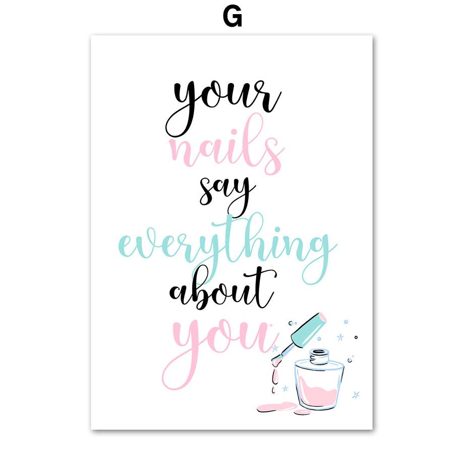 Маникюрный салон, студия, галерея, постер на скандинавскую тему, Роскошные длинные ногти, настенный художественный принт, холст, картина, красота, Декор, фотографии для гостиной