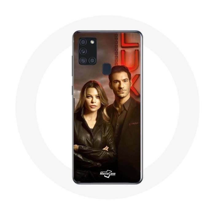 Coque Samsung Galaxy A21S Chloe Decker et Lucifer Morningstar