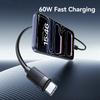 USAMS SJ780 U94 1m PD 60W Fast Charging Cable Type-C to Type-C Data Transfer Cord for Smartphone/Laptop/Tablet