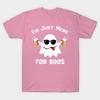T Shirt Women Im Just Here For Boos Funny Beer Drinking Boos Harajuku Print Kawaii Tshirt Summer Short Sleeve Female T-Shirt Top Tee