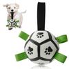 Dog Toys Soccer Ball With Grab Tabs Interactive Dog Balls Toys Durable Puppy Outdoor Training Soccer Pet Football Toys