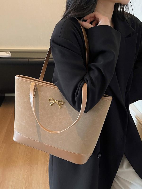 2025 Зимняя женская универсальная сумка-тоут через плечо большой вместимости - Высококлассный, простой дизайн для поездок на работу