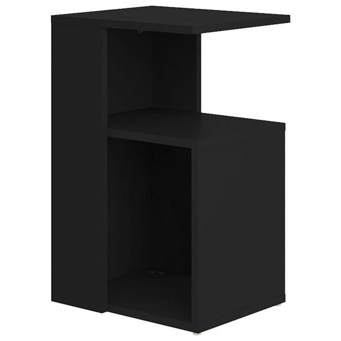 VidaXL Table d'appoint Noir 36x30x56 cm Aggloméré