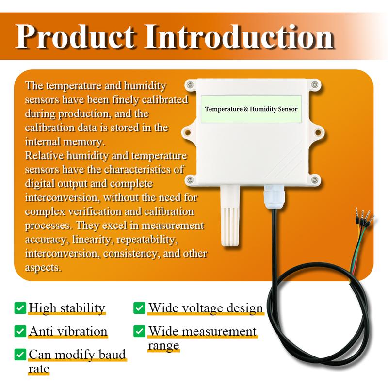 Temperature Humidity Sensor RS485 Waterproof Digital Display Air Wall-mounted Sensors Transmission Output 0-5V 0-10V 4-20mA