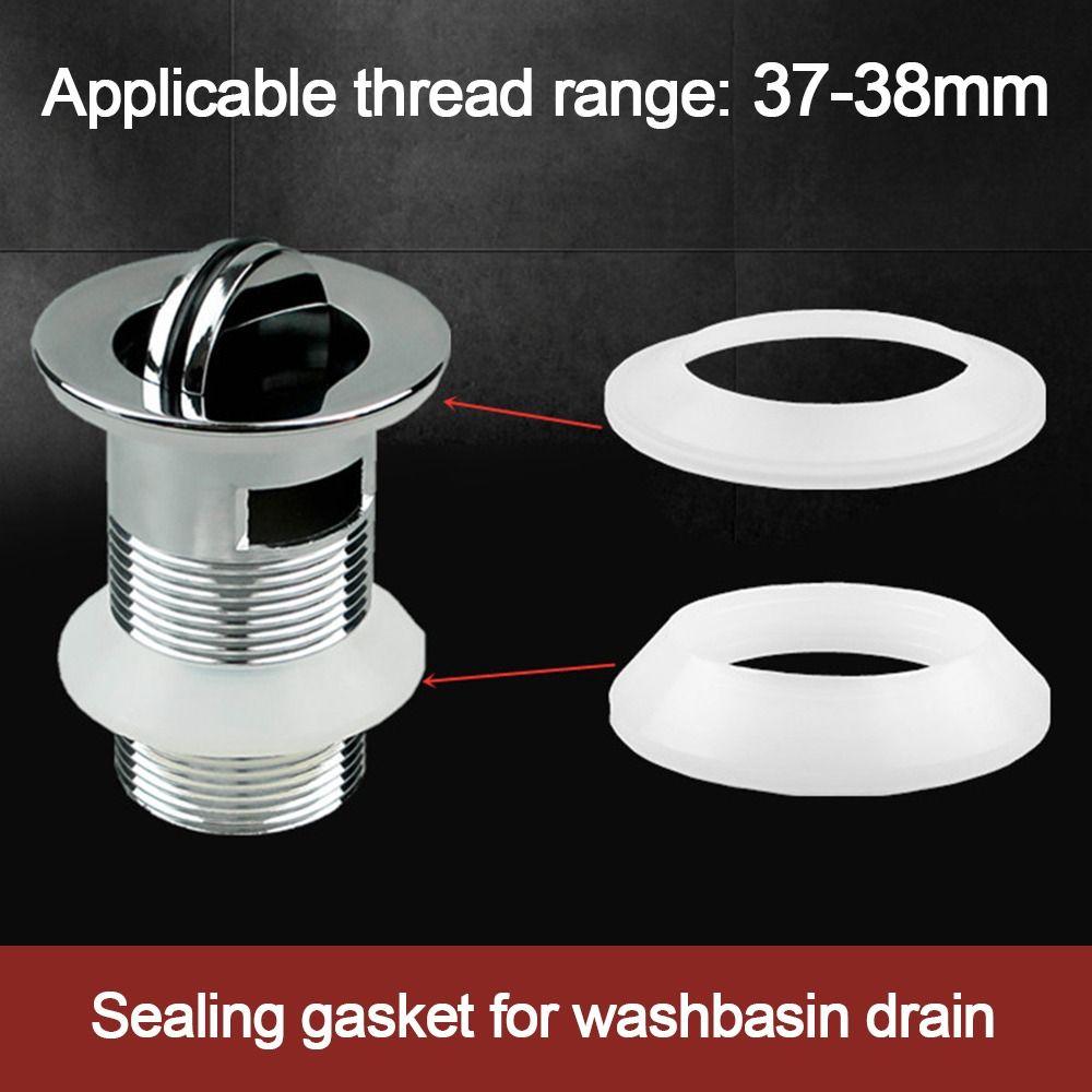 2/5 pairs Silicone Sewer Sink Connection Gasket Leak-proof Basin Faucet Sealing Ring