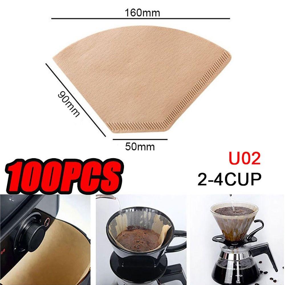 40/100Pcs Filter Paper Hand-brewed Coffee Special Conical Wood Pulp Portable Pull-out Drip Filter Paper Household Cafe Tools