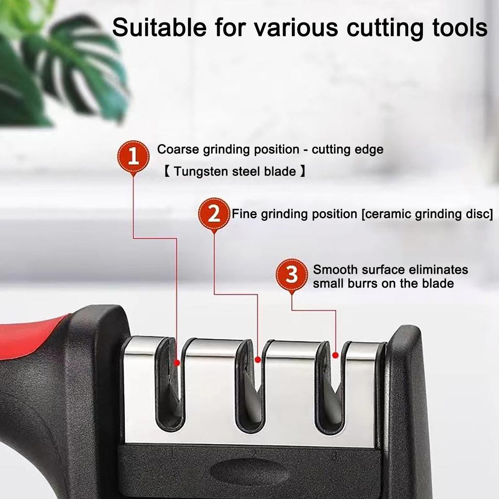 Household Whetstone Fast Knife Sharpener Fixed Angle Scissors Kitchen Knife Handle Kitchen Knife Sharpener Multifunctional Knife Sharpener