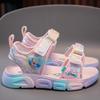 Children's Cartoon Polyurethane Sports Sandals New Little Girl Open-toed Princess Sandals Soft Sole Comfortable Students
