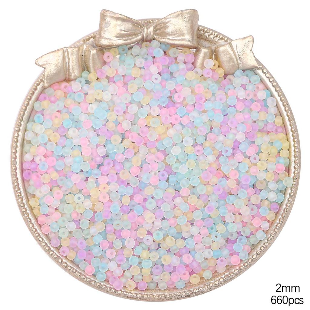 Высококачественные матовые стеклянные бусины-бисер разных цветов для изготовления украшений своими руками