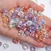 Home Party Supplies Cube Square Faceted DIY Part Earrings Bracelet Pendants UV Plated for Jewelry Making Crafts Beads Resin Czech Crystal 20pcs/bag