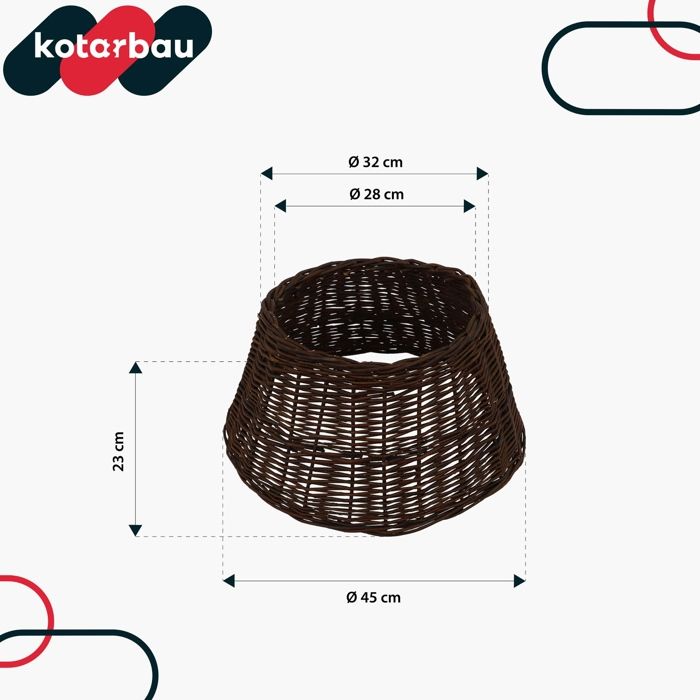 Housse de sapin de Noël - KOTARBAU® - Marron foncé - Ø 40 cm - Osier - Intérieur