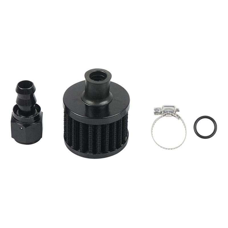 Ac29-Small Motorcycle Universal 12Mm Cold Air Intake Filter Kit Crank Case Vent Cover Breather Push End Straight AN8
