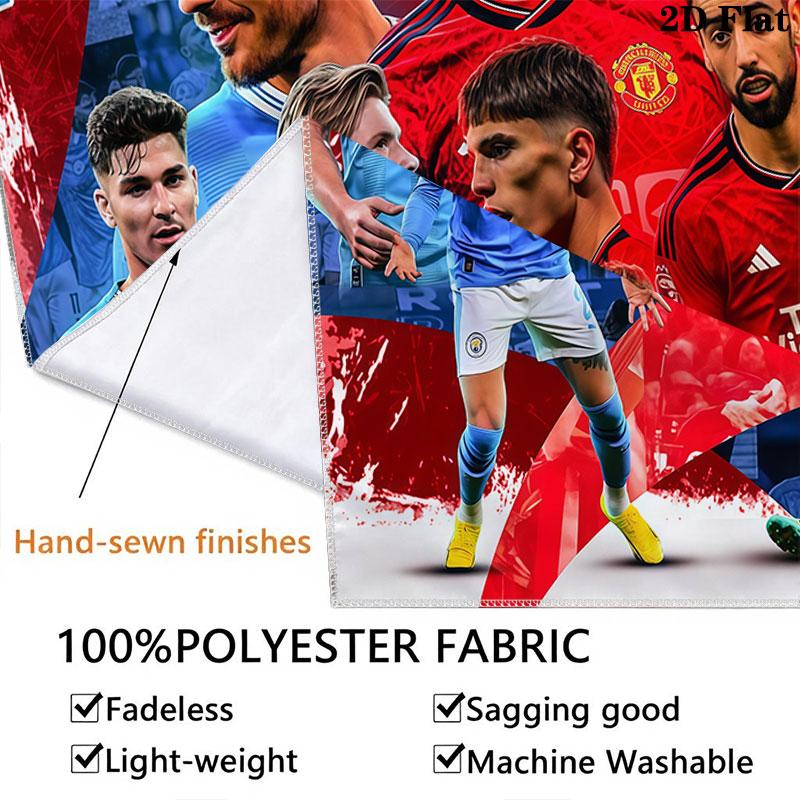 ManUtd Wall Hanging Printed Fabric Blanket Decorative Tapestries for Bedroom Living Room Home Decor