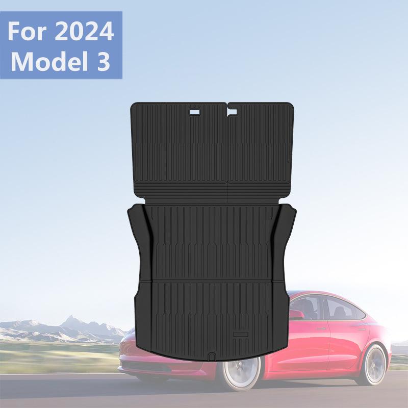 Для нового Tesla Model 3 Highland 2025 TPE коврики для пола водонепроницаемый багажный коврик износостойкие накладки на ноги коврики для багажника аксессуары