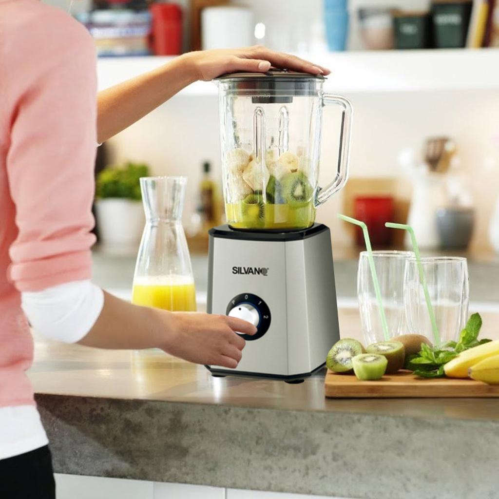 Настольный блендер мощностью 1300 Вт со стеклянной чашей и кофемолкой