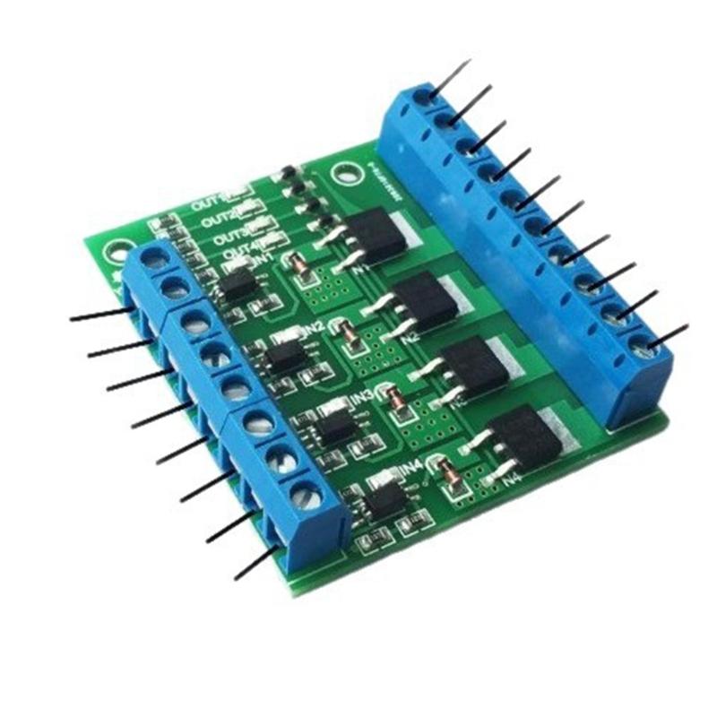 4 Channel MOSFET Pulse Triggers Switches Controller Board PWM Input for Motor LED Light 4-20V to 3.7-27V Driver Board