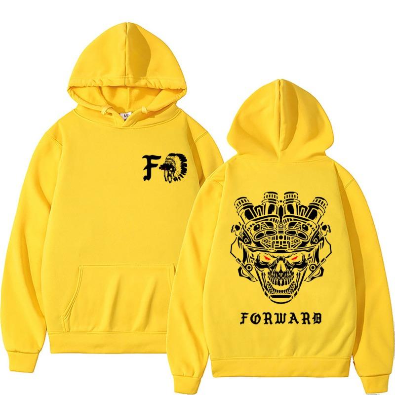 Forward Observations Group Skull Double Sided Print Hoodie Men's Women's Sweatshirt Fleece Oversized Couples Streetwear