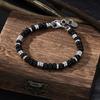 Браслеты из бусин с камнями черного оникса для женщин и мужчин Классические камни тигрового глаза Цепочка Регулируемый браслет В подарок на День святого Валентина