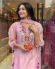 Женский дизайнерский комплект Anarkali Kurta Pant Dupatta, индийский комплект из топа и туники Bollywood, костюм Kurti Salwar