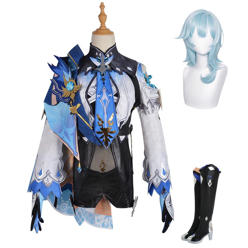 Eula Cosplay Genshin Cosplay Costume Lawrence Euruaroorensu Cosplay Wig Shoes For Women Game Party Role Play Outfit