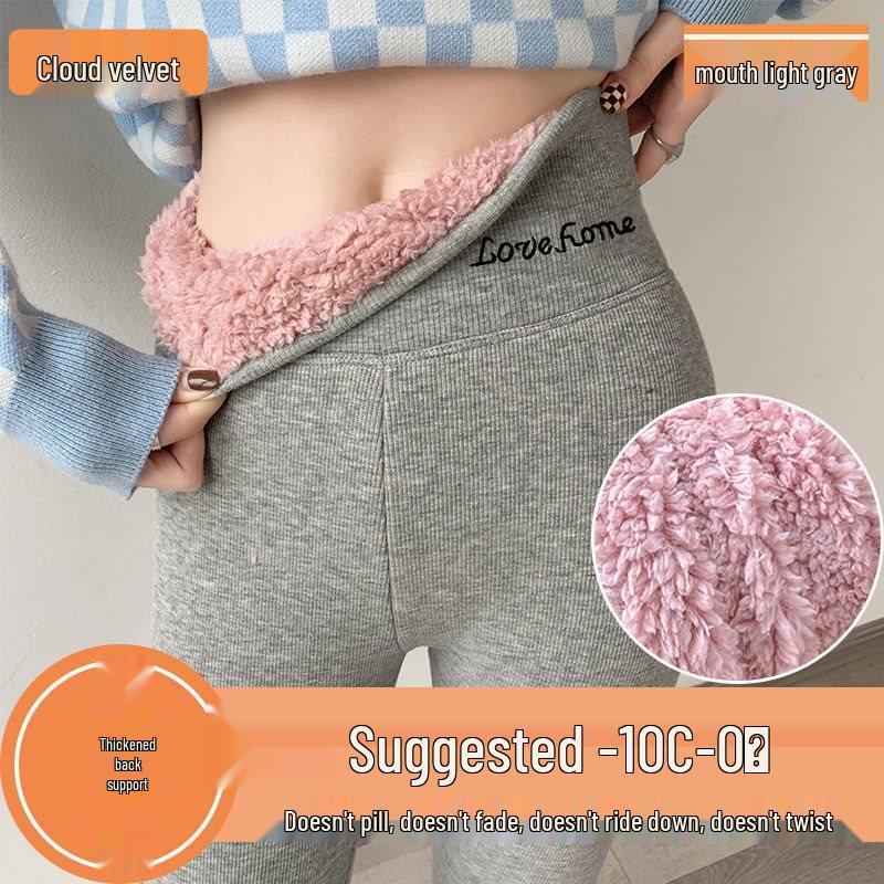 Женские осенне-зимние леггинсы DuoRong с плюшевой подкладкой - Толстые, Утягивающие, Защищающие талию, Вышитые, Защищающие от холода, Теплые хлопковые штаны