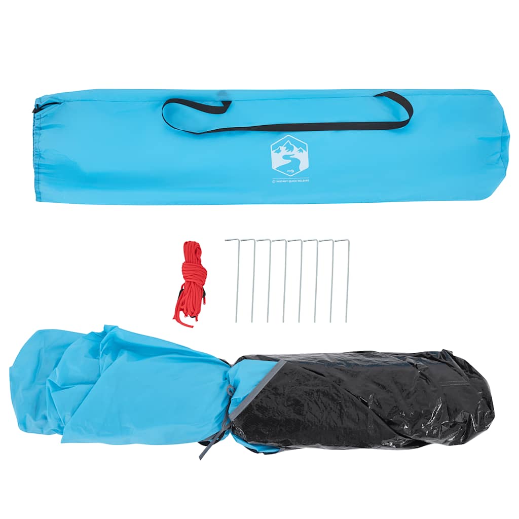 Dome Camping Tent for 2 Persons Blue Quick Release