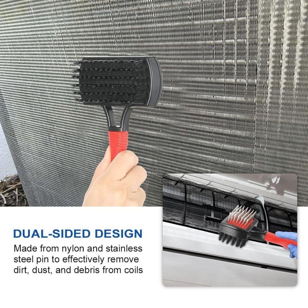 Cleaning Kit AC Coil Cleaning Brush Double-Sided Evaporator Coil Cleaner Brush  Radiator