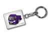 MKJP Custom Key Chain Daihatsu Hijet Truck S500P Base: White, Purple