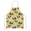 1 шт. льняной фартук с принтом петуха и курицы, обеденный нагрудник, кухонный фартук для приготовления пищи, выпечки, барбекю, устойчивый к пятнам фартук, аксессуары для уборки дома