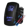Marine Rocker Switch 12V Blue Led Light Bar Car Switch Jumper Wires Kit for ATV Polaris Camper OFF Road 4x4 Truck Schoolbus Boat Battery Switches5