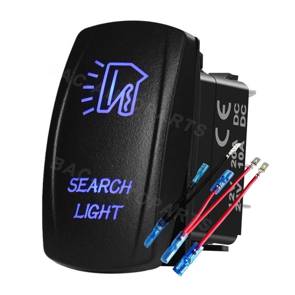 Marine Rocker Switch 12V Blue Led Light Bar Car Switch Jumper Wires Kit for ATV Polaris Camper OFF Road 4x4 Truck Schoolbus Boat Battery Switches5