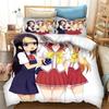 3D Printed Anime Charlotte Tomori Nao Bedding Set Print With Pillowcase Bed Duvet Cover Soft Queen King Size Bedclothes Home