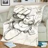 "ONE PIECE" Cartoon Flannel Blanket Comfortable Warm for Bedrooms, Sofas and Travel