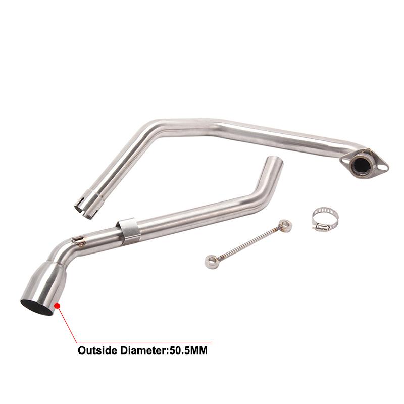 Slip On For YAMAHA FZS150 FZS 150 Motorcycle Exhaust Connection Middle Front Link Pipe Escape Moto Muffler Modify 51MM Bike Tube
