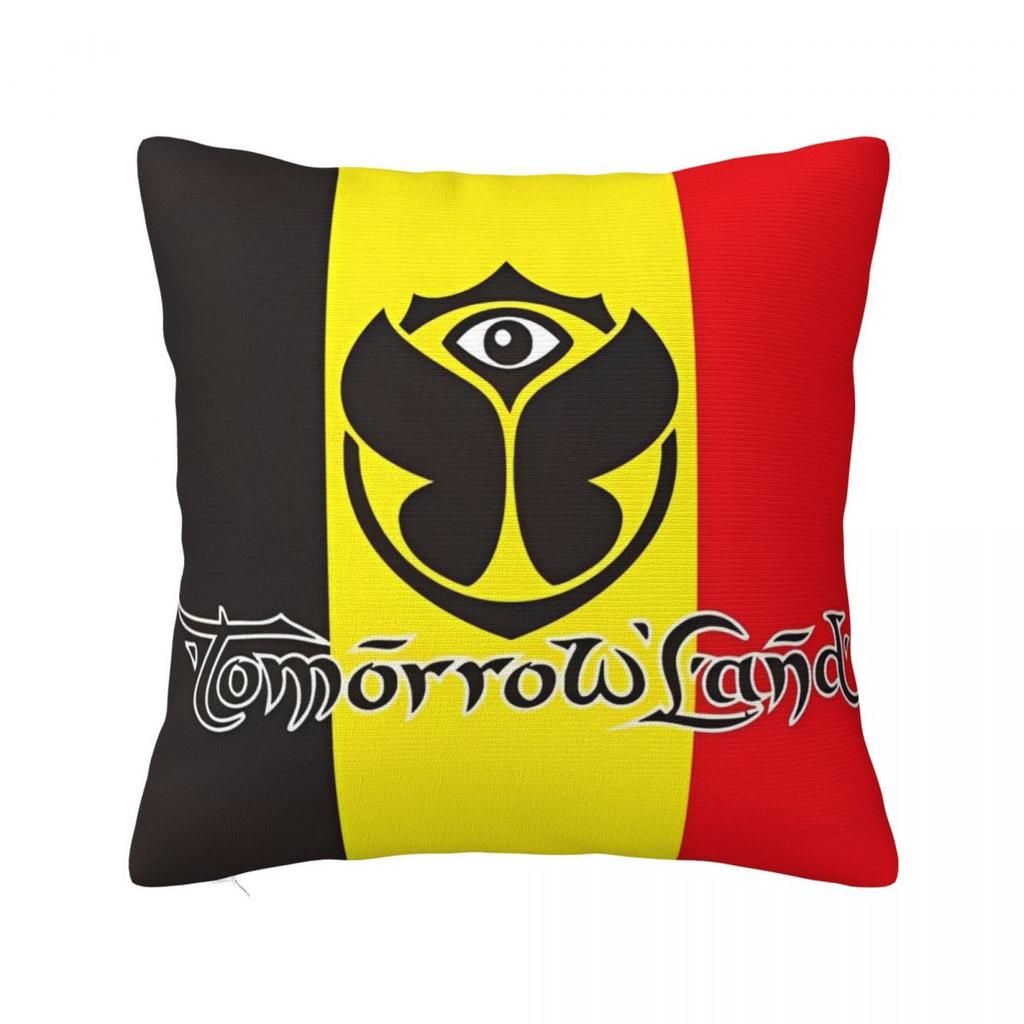 Tomorrowlandd Flag Pillowcase Polyester Cushion Cover Decorative Music Festival Throw Pillow Case Cover Home Square 18'