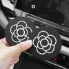 2Pcs Camellia Car Coasters,Vehicle Bling Car Accessories -2.75 Inch Silicone Anti Slip Crystal Rhinestone Cup Holder Coasters