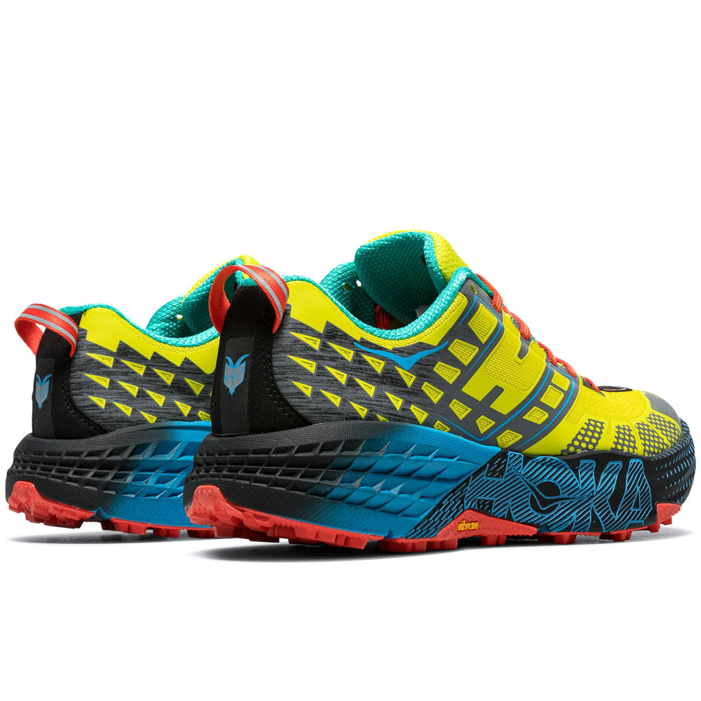Кроссовки HOKA Speedgoat 2 Low Citrus Blue Unisex, желтые, Hoka-Citrus, Hoka-Blue 1162710-HSH