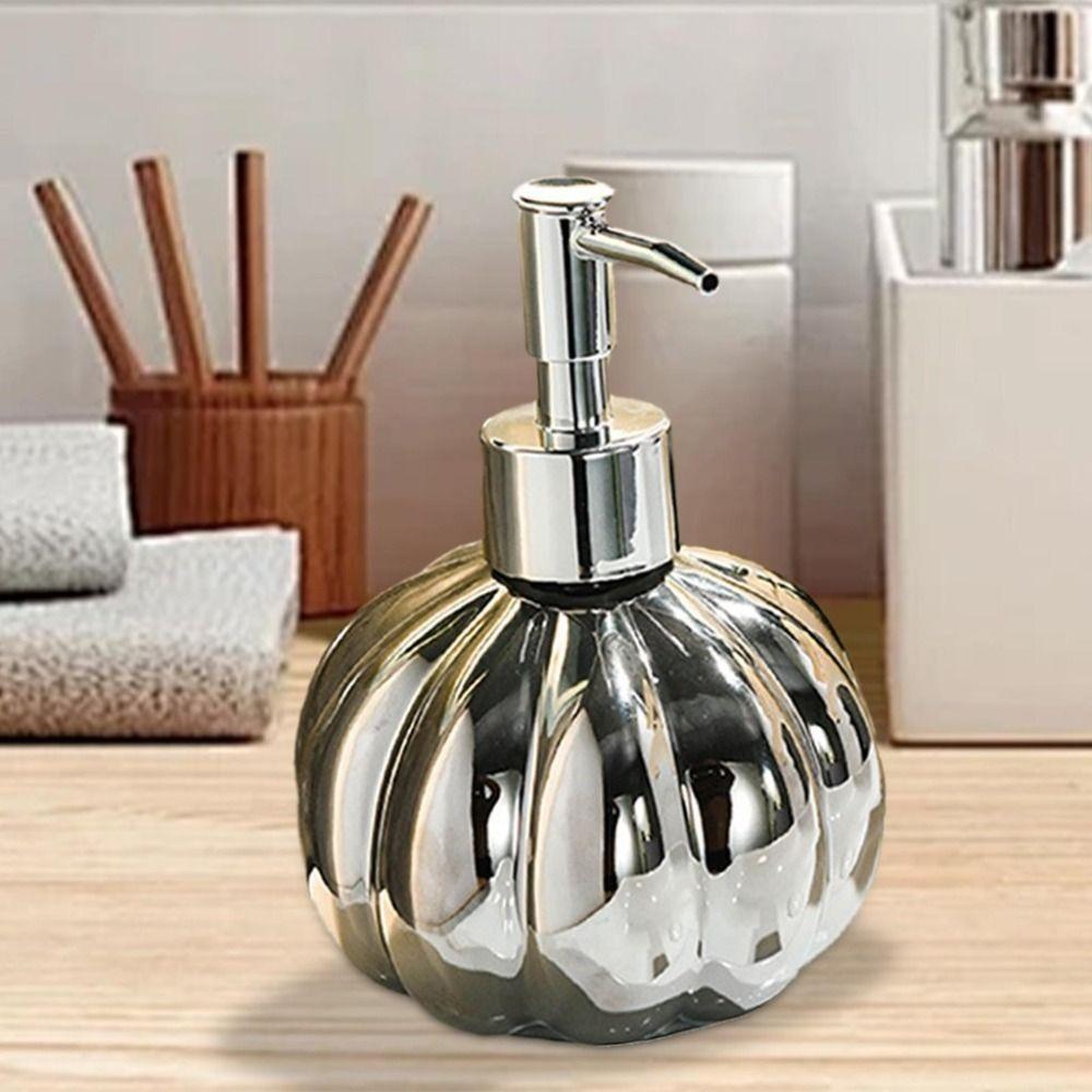 Pumpkin Shape Liquid Soap Dispenser Ceramic Pump Bottle Minimalism Foam Dispenser Kitchen
