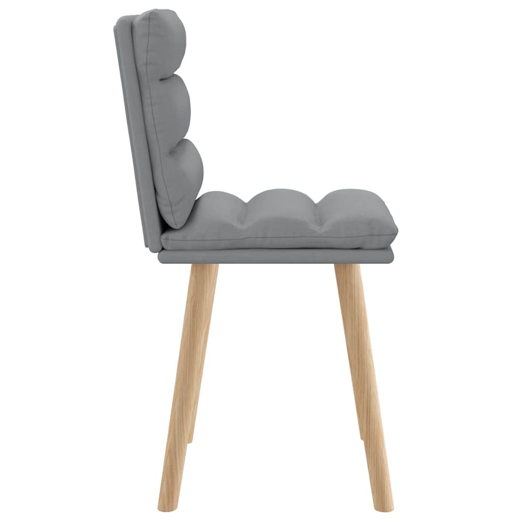 Dining Chairs 2 pcs Light Grey Fabric