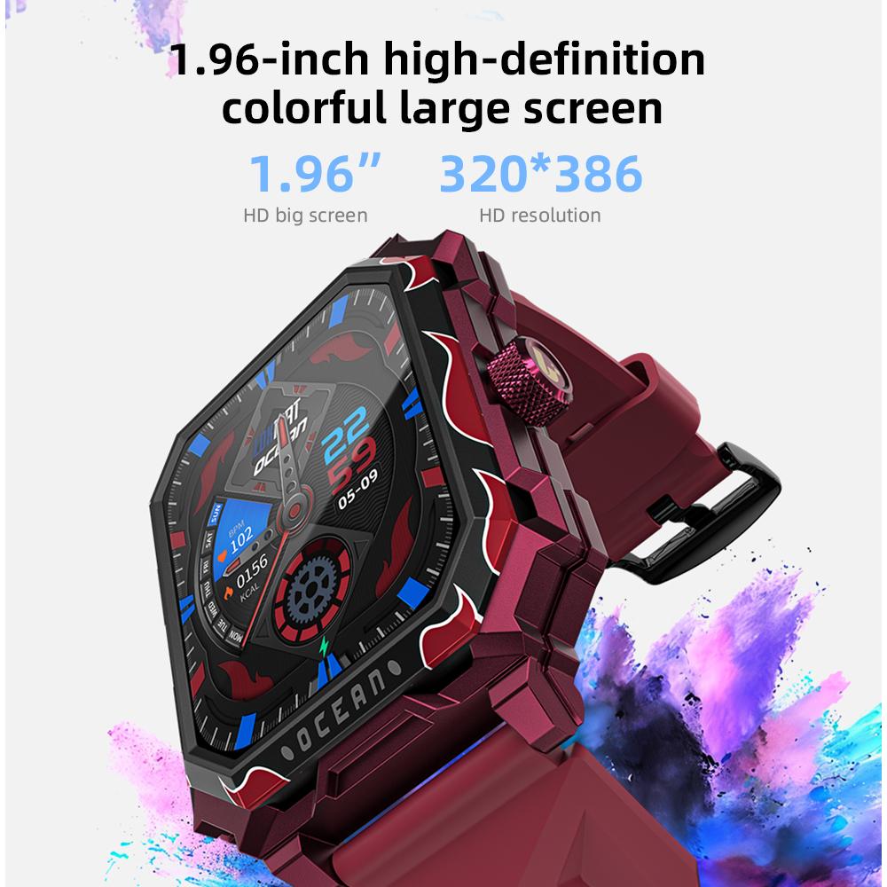 LOKMAT Спортивные умные часы, новые флагманские водонепроницаемые фитнес-трекеры, умные часы с BT-звонками, монитор сердечного ритма, кислорода в крови