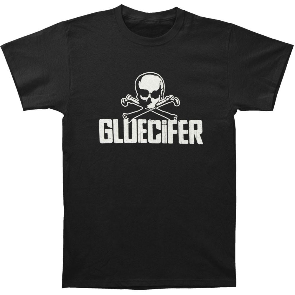 Men's Gluecifer Skull T-Shirt Mens Womens Tees Top Black