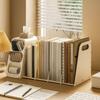 Multi Compartments Student Book Shelf Foldable File Holder Desktop Storage Box School Environment