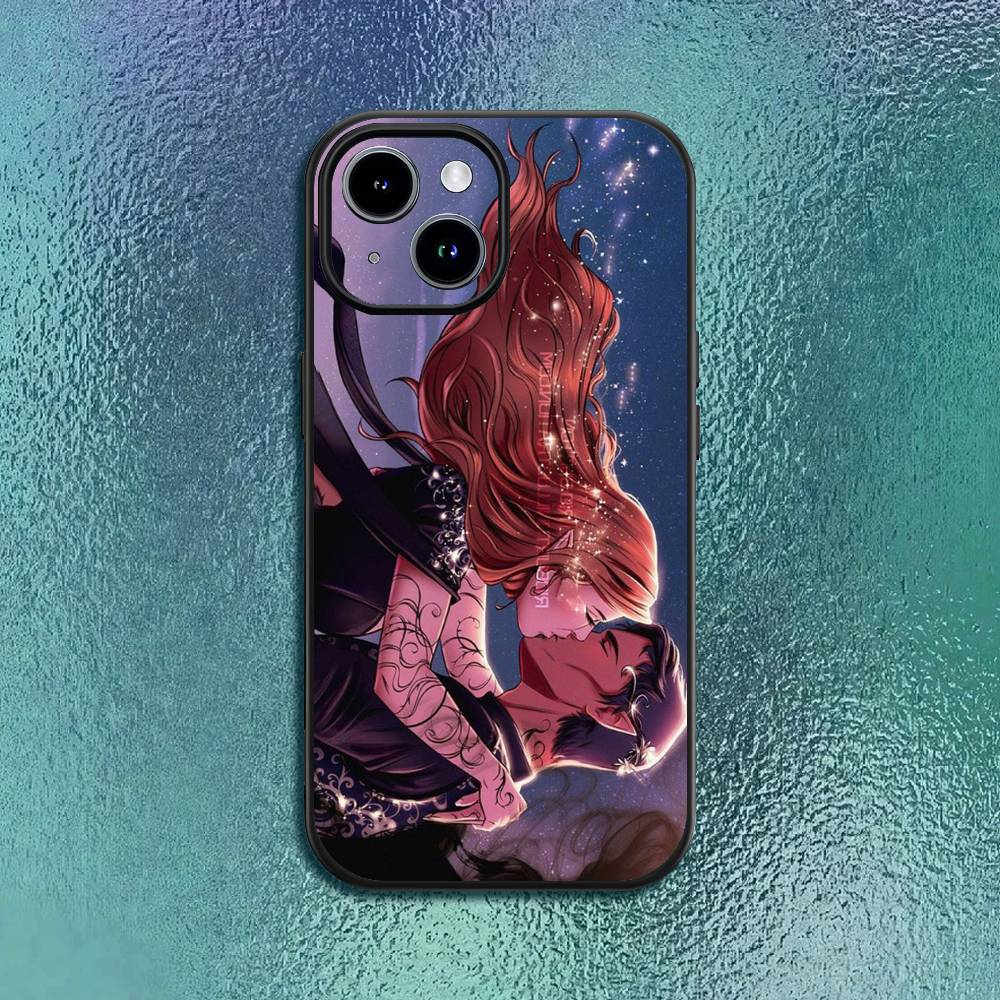 Чехол для телефона Acotar A Court of Mist and Fury Для iPhone 12 13 14 15 16 17 Pro Max Plus Классический черный мягкий чехол